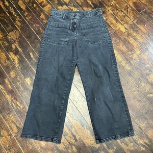 Vanessa Bruno European black wide leg luxury jeans